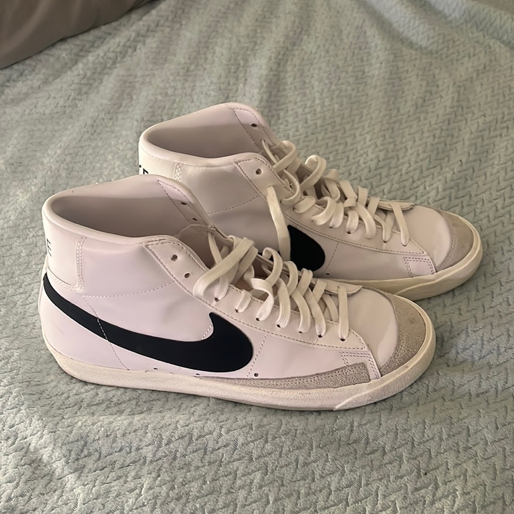 White and Black Men’s Nike Blazers